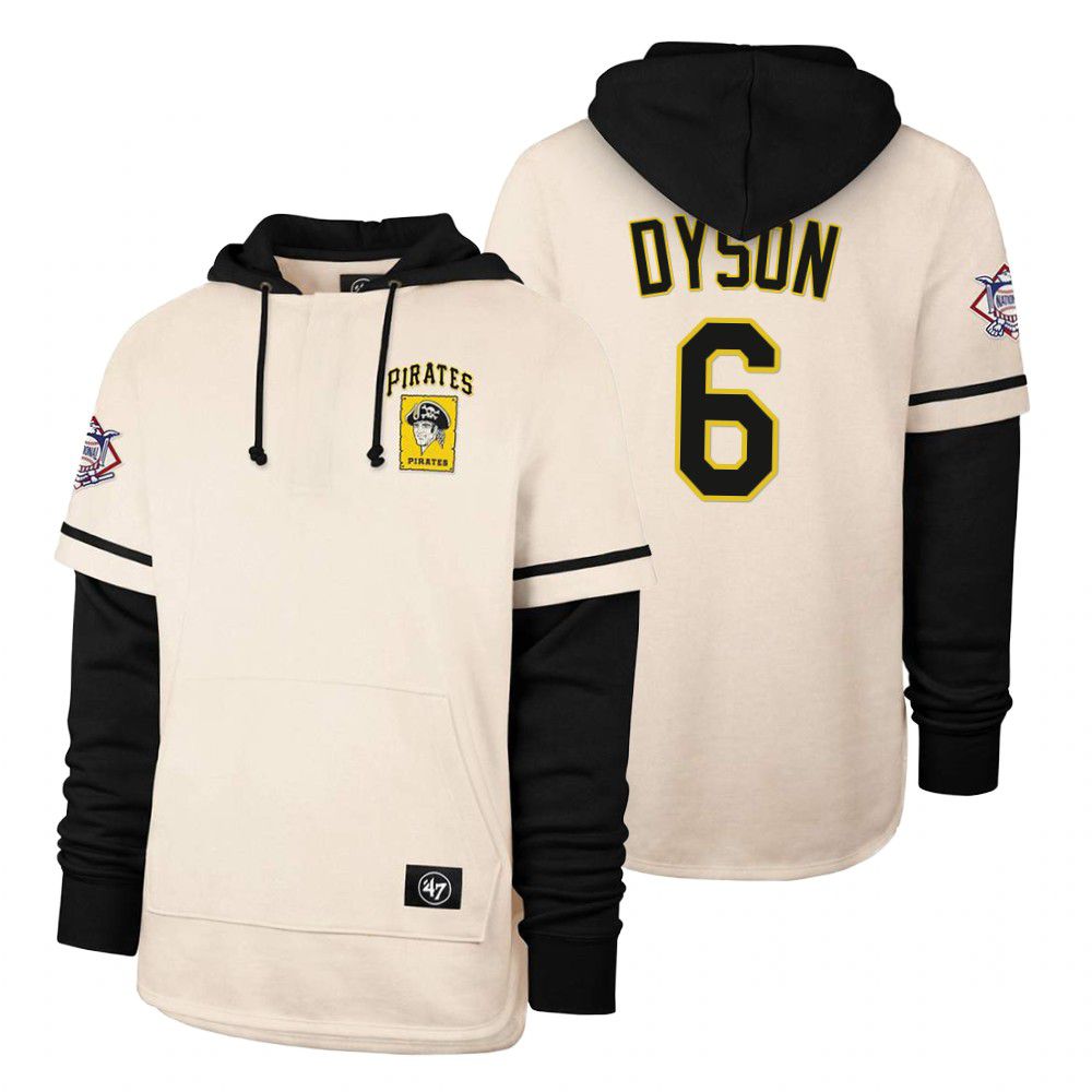 Men Pittsburgh Pirates #6 Dyson Cream 2021 Pullover Hoodie MLB Jersey->pittsburgh pirates->MLB Jersey